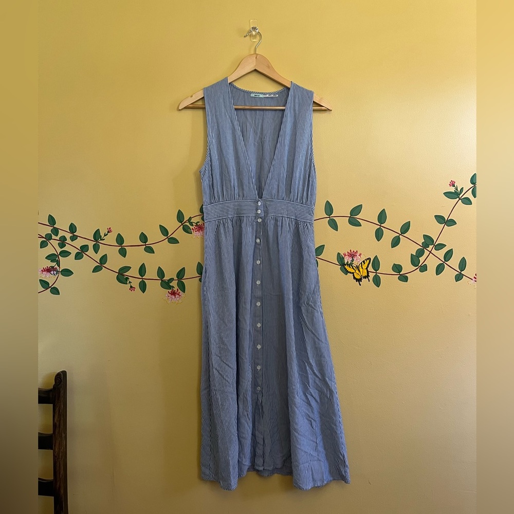 Urban Outfitters Kimchi Blue Railroad Stripe Midi Dress